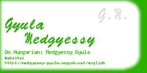 gyula medgyessy business card